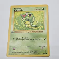 Near Mint | 1st Edition Base Set Shadowless | Caterpie 45/102 | Pokemon Card - Image 2