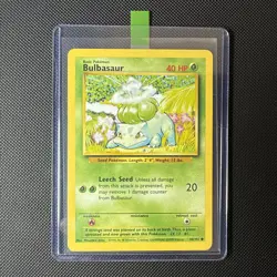LP Bulbasaur 44/102 Base Set Pokemon Card - Image 1
