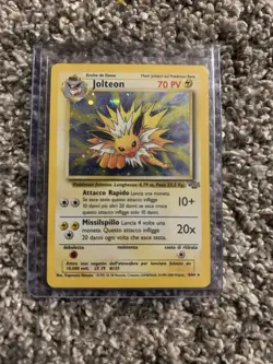 Jolteon Jungle Holo Rare Unlimited Italian 70 HP 4/64 1999 Pokemon TCG Card MP - Image 1