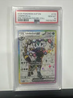 2025 POKEMON SVP PROMO PRE PREMIUM FIGURE COLLECTION UMBREON SVP 176 EX PSA 10 ✨ - Image 1