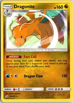 Dragonite 119/181 Holo R Team Up Pokemon Holo NM/M - Image 1