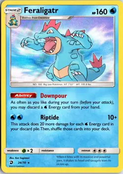 Feraligatr 24/70 Holo R Dragon Majesty Pokemon Holo NM/M - Image 1