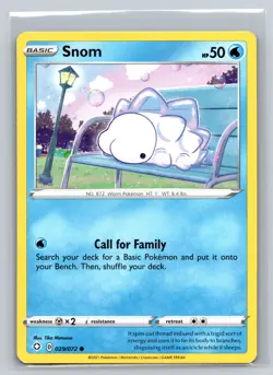 Snom 029/072 Shining Fates Common Water-Type Basic Pokemon TCG Collectible Card - Image 1