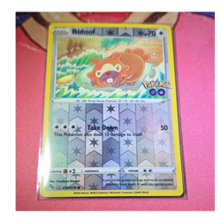 Pokemon Bidoof Peelable Ditto 059/078 Pokemon Go TCG 2022 - Image 1