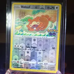 Pokemon Bidoof Peelable Ditto 059/078 Pokemon Go TCG 2022 - Image 5