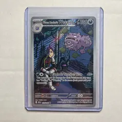 Team Rocket's Weezing 199/182 Illustration Rare Destined Rivals Pokemon NM - Image 1
