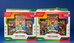 2 PACK Pokemon First Partner Illustration Rare Promo Collection SEALED BOX LOT - Image 1