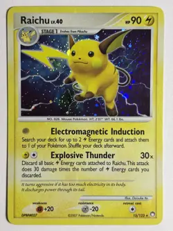 2007 Pokemon Raichu 15/123 - Mysterious Treasures - Holo - Image 1