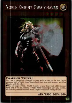 Yugioh Noble Knight Gwalchavad NKRT-EN007 Limited Edition Platinum Rare NM - Image 1
