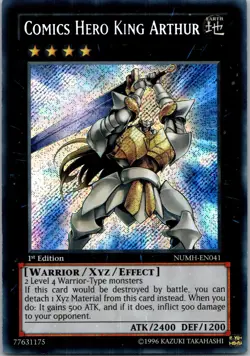 Yugioh Comics Hero King Arthur NUMH-EN041 1st Edition Secret Rare NM - Image 1