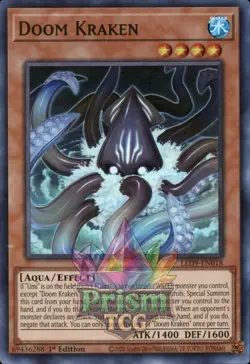 1st ed Doom Kraken super rare LED9-EN018 Yugioh - Image 1