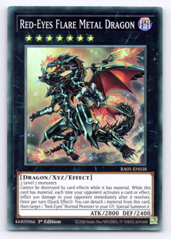 Red-Eyes Flare Metal Dragon - RA01-EN038 - Super Rare - 1st Edition Yugioh - Image 1
