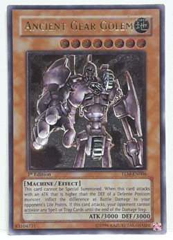 Yugioh Ancient Gear Golem TLM-EN006 Ultimate Rare - Image 1