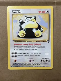 Snorlax 30/130 Rare Base Set 2 Pokemon Card - Image 1
