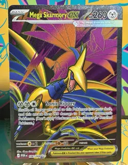 Mega Skarmory ex Ultra Rare Full Art 106/088 Pokemon Perfect Order Card NM POR - Image 1