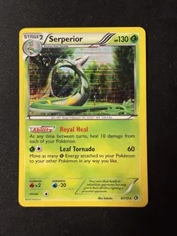 Pokemon Serperior 8/113 Legendary Treasures Rare Holo Card MP+ - Image 1