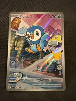 Piplup 042 Holo MEP Mega Evolution Promo Pokemon Full Art Pokemon Card - Image 1