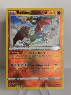 Radiant Charizard 020/159 Crown Zenith Radiant Rare Holo Pokemon Card 2023 - Image 1