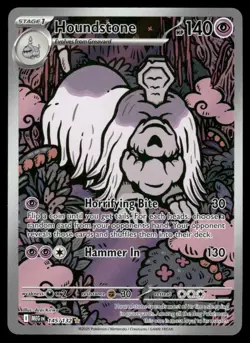 Pokemon Cards Houndstone 145/132 Mega Evolution Illustration Rare NM - Image 1