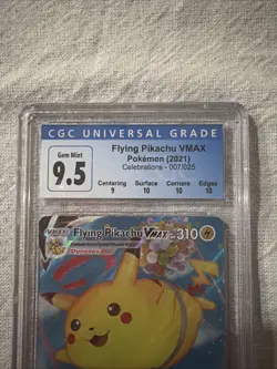 2021 POKEMON CELEBRATIONS #007 FULL ART/FLYING PIKACHU VMAX PSA CGC 10 Gem Mint - Image 5