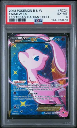 2013 Pokemon Black & White Legendary Treasures RC24 Mew EX PSA 6 144835070 - Image 1