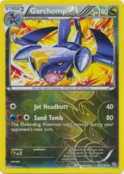 Heavily Played Garchomp - 91/124 - Rare - Reverse Holo Pokemon Dragons Exalted - Image 1