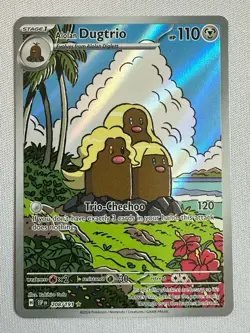 Pokemon TCG Alolan Dugtrio 208/191 Surging Sparks Illustration Rare - Image 1