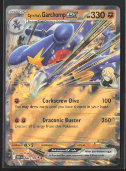 104/182 Cynthia's Garchomp ex - Destined Rivals Double Rare Holofoil NM Pokemon - Image 1