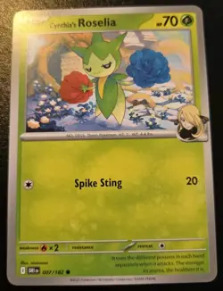 Cynthia's Roselia 007/182 Common Scarlet & Violet: Destined Rivals Pokemon TCG - Image 1