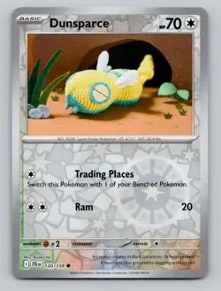 Dunsparce 120/159 Common Journey Together Pokemon Reverse Holo Near Mint - Image 1