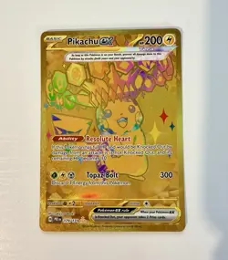 Pokemon TCG Pikachu ex 179/131 Prismatic Evolutions Gold Hyper Rare NM Pokemon - Image 1