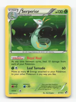 Pokemon TCG - Serperior 6/114 Lightly Played Holo Rare Black & White Holo - Image 1