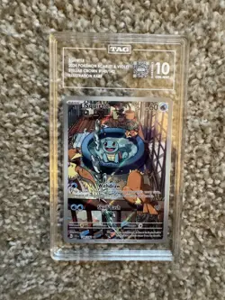 Pokemon Squirtle Stellar Crown Illustration #148/142 Tag 10, Gem Mint - Image 1