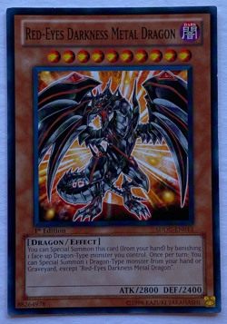 Yugioh TCG - Red-Eyes Darkness Metal Dragon - SDDC-EN013 - NM - 1st Ed - 2012 - Image 1