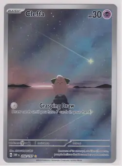 2023 Pokemon OBSIDIAN FLAMES CLEFFA IR ILLUSTRATION RARE FULL ART HOLO 202! NM - Image 1