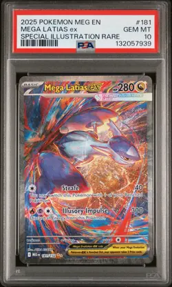 2025 Pokemon Mega Evolution Latias 181 Special Illustration Rare PSA 10 Gem Mint - Image 1