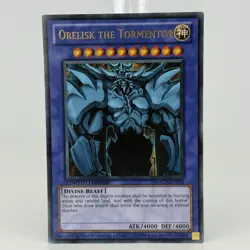YuGiOh Obelisk The Tormentor YGLD-ENG02 Limited Edition God Card Holo Promo - Image 1
