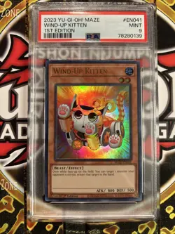 YuGiOh WIND-UP KITTEN #MAZE-EN041 🔥PSA 9 MINT🔥 1st EDITION-2023 ULTRA RARE - Image 3