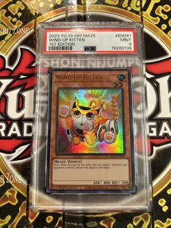 YuGiOh WIND-UP KITTEN #MAZE-EN041 🔥PSA 9 MINT🔥 1st EDITION-2023 ULTRA RARE - Image 4