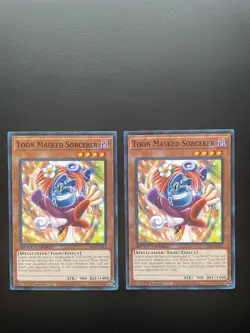 Yugioh Toon Masked Sorcerer SS04-ENB11 1st Edition Common Speed Duel LP X2 - Image 1