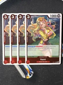 Playset Nami ST21-009 One Piece TCG Gear 5 EX Deck Foil X4 - Image 1
