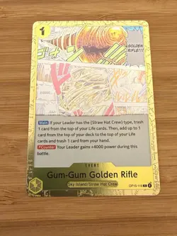 One Piece - Gum-Gum Golden Rifle #OP15-116 Eng R Adventure on Kami's Island (NM) - Image 1