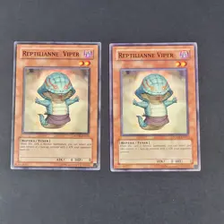 Yugioh TCG - 2x Reptilianne Viper - SOVR-EN023 - LP/NM - Unlimited Ed. - 2009 - Image 2
