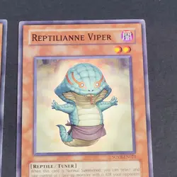 Yugioh TCG - 2x Reptilianne Viper - SOVR-EN023 - LP/NM - Unlimited Ed. - 2009 - Image 5