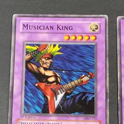 Yugioh TCG - 2x Musician King - MRD-103 - MP/HP - 1st Ed - Vintage - Common 2003 - Image 4