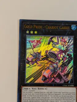 Yugioh TCG - 1x Gold Pride Chariot Carrie - CYAC-EN088 - NM - 1st - Ultra Rare - Image 3