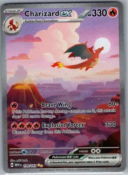 Charizard ex 199/165 SIR SV: Scarlet & Violet 151 - Pokemon Card - NM - Image 1