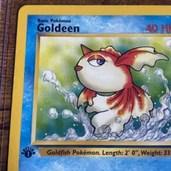 1st Edition Goldeen 53/64 Jungle Common Pokemon TCG Vintage WotC 1999 NM - Image 2