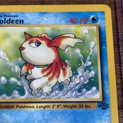1st Edition Goldeen 53/64 Jungle Common Pokemon TCG Vintage WotC 1999 NM - Image 3