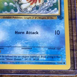 1st Edition Goldeen 53/64 Jungle Common Pokemon TCG Vintage WotC 1999 NM - Image 4